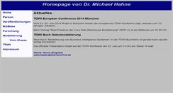 Desktop Screenshot of hahneonline.de